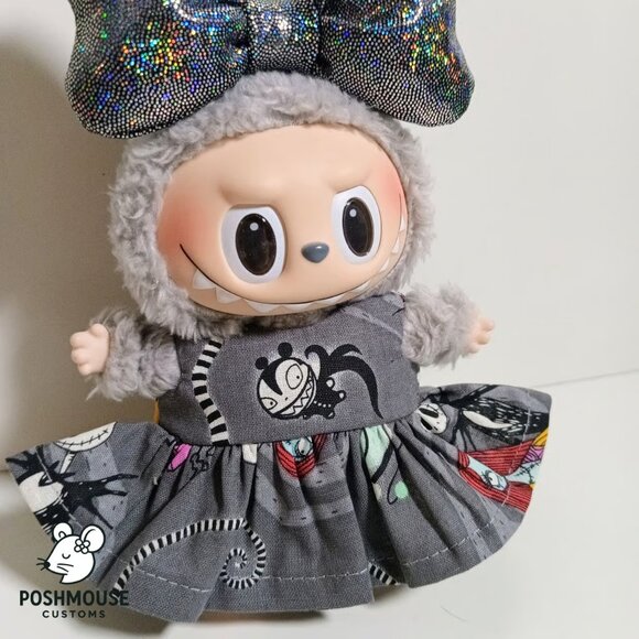 Labubu Nightmare Before Christmas Vampire Teddy Dress with Oversized Bow - Picture 6 of 6